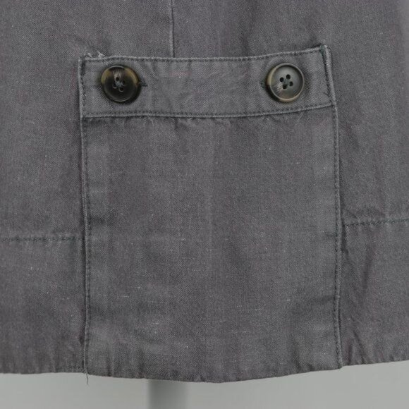 Merrell Women's Size 2 Gray Linen Blend Woven Cargo A-Line Mini Skirt - Picture 5 of 8